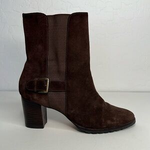 Cole Haan Callan Booties Dark Brown Suede size 7.5 Style D25458